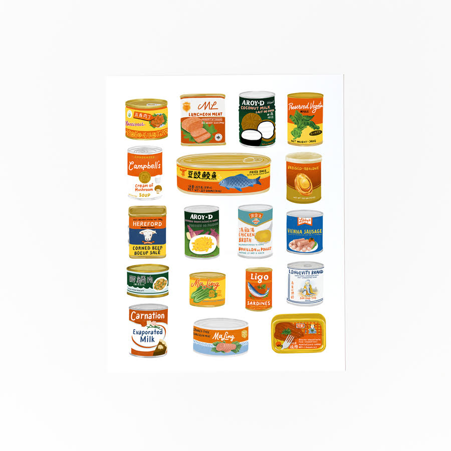 Asian Canned Goods Print
