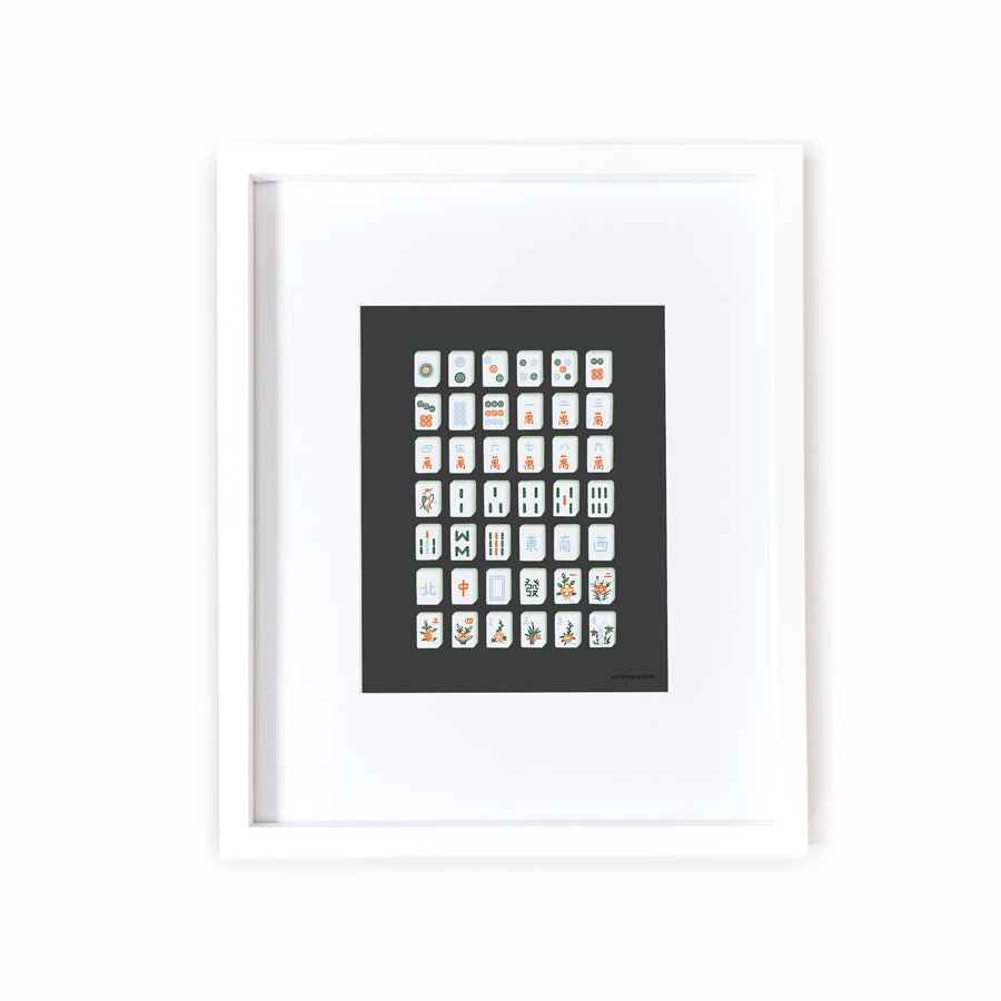 Mah Jong Tiles Print