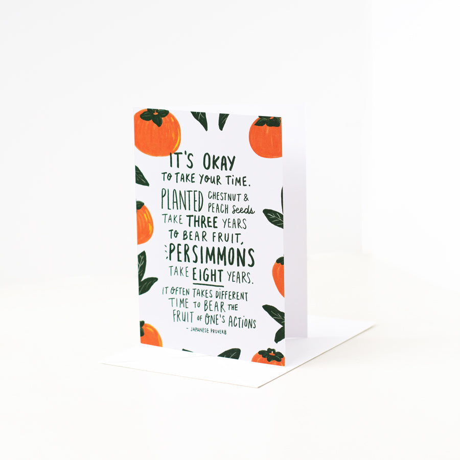 Persimmons Asian Greeting Card