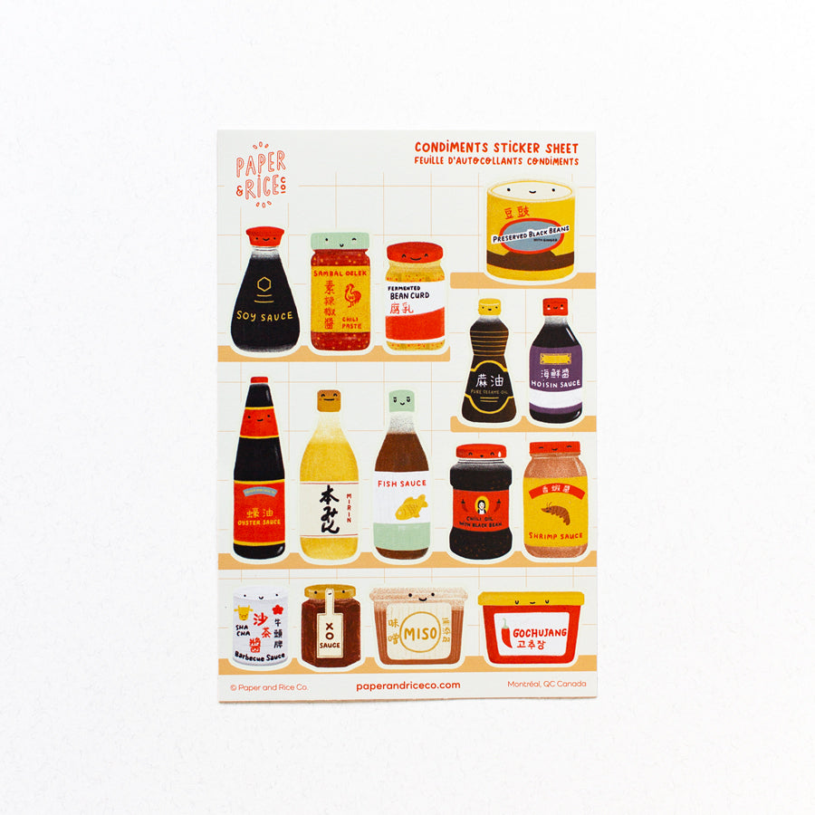 Asian Condiments Sticker Sheet