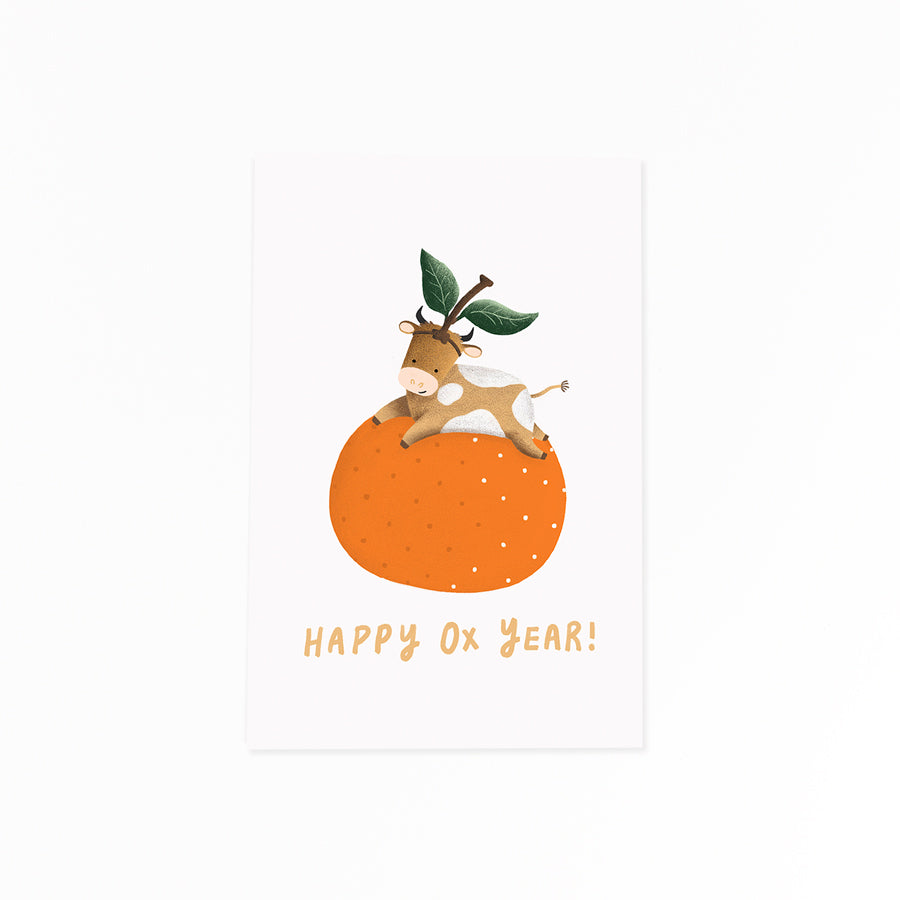 Happy Ox Year Postcard