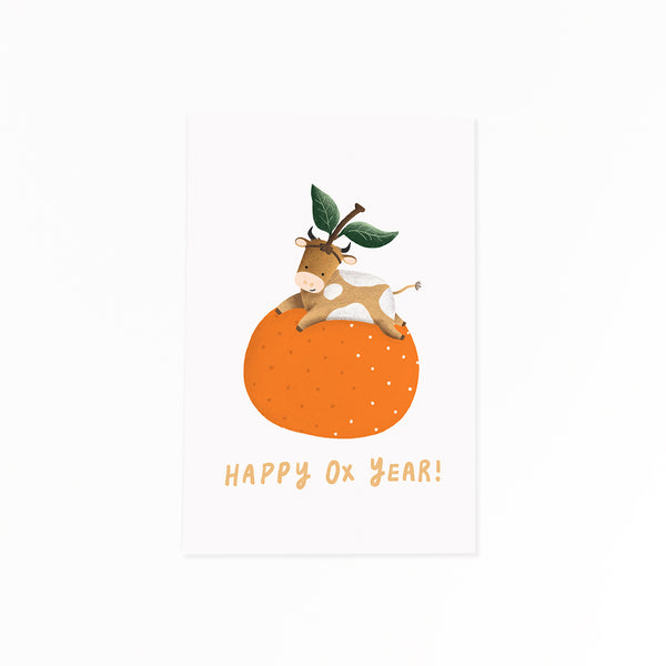 Happy Ox Year Postcard