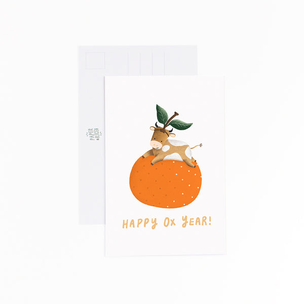 Happy Ox Year Postcard